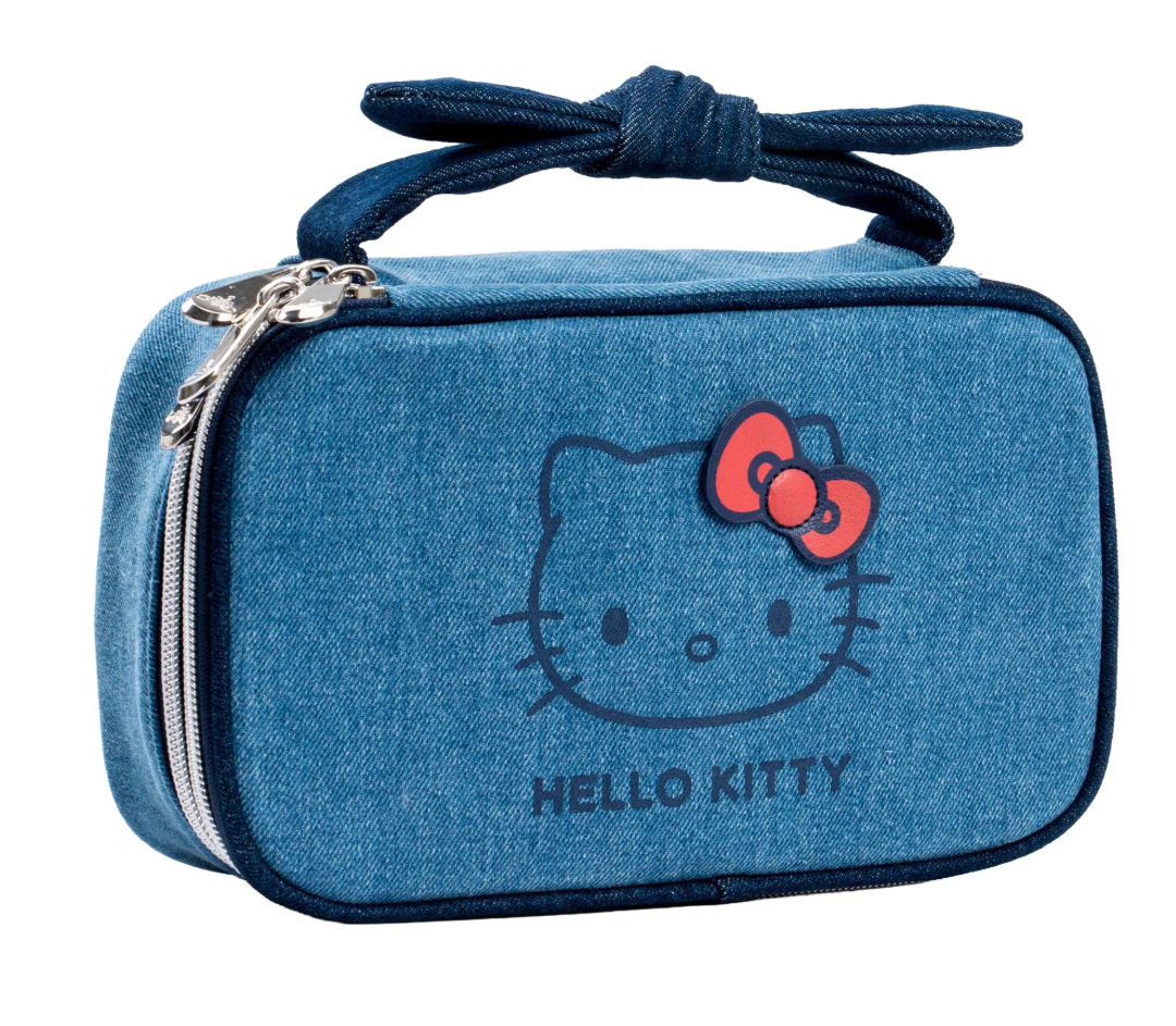 IMPRESSIONS VANITY - HELLO KITTY DENIM LAYERED MAKEUP BAG (1PC)