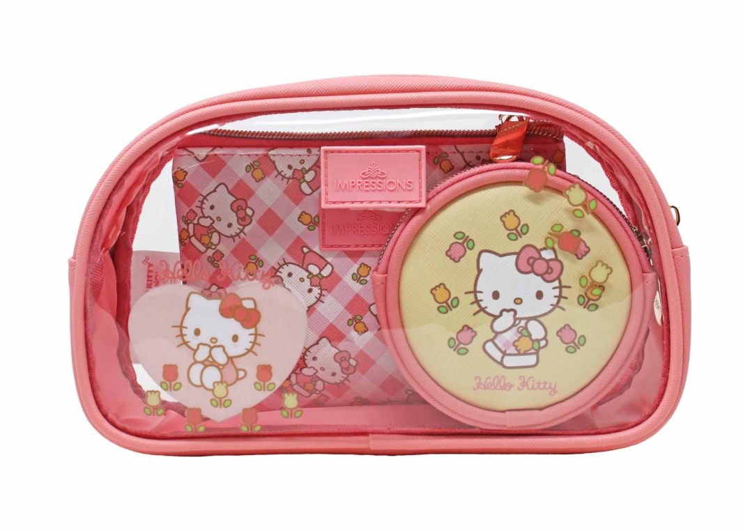 IMPRESSIONS VANITY - HELLO KITTY 3PC MAKEUP BAG SET (1PC)