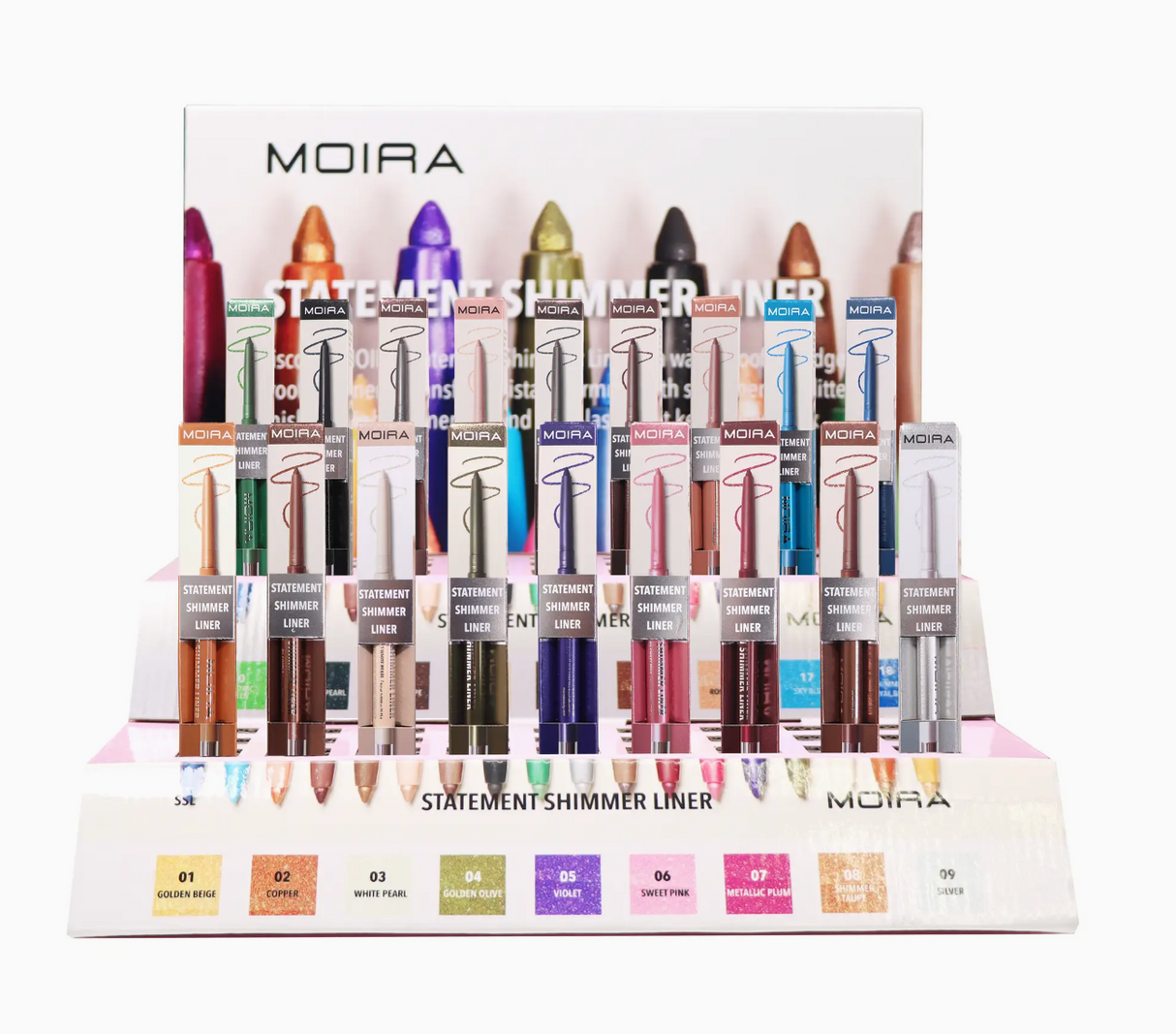 MOIRA- STATEMENT SHIMMER LINER - CARDBOARD DISPLAY