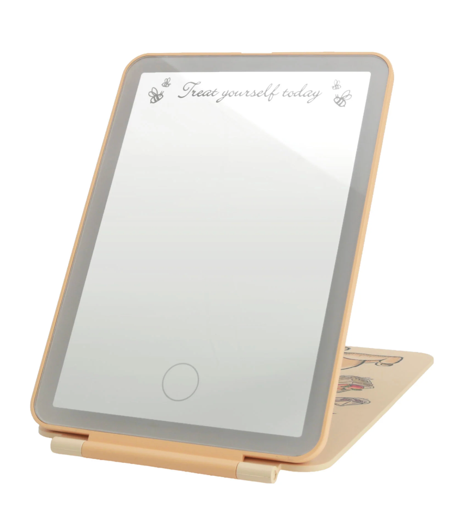 IMPRESSIONS VANITY X WINNIE THE POOH -  "TREAT YOURSELF"  TOUCH PAD MINI LED MAKEUP MIRROR (1PC)
