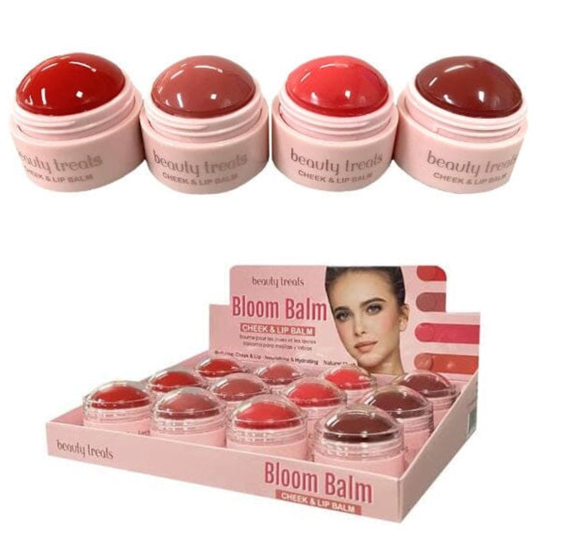 BEAUTY TREATS - BLOOM BALM - CHEEK & LIP BALM (12PCS)