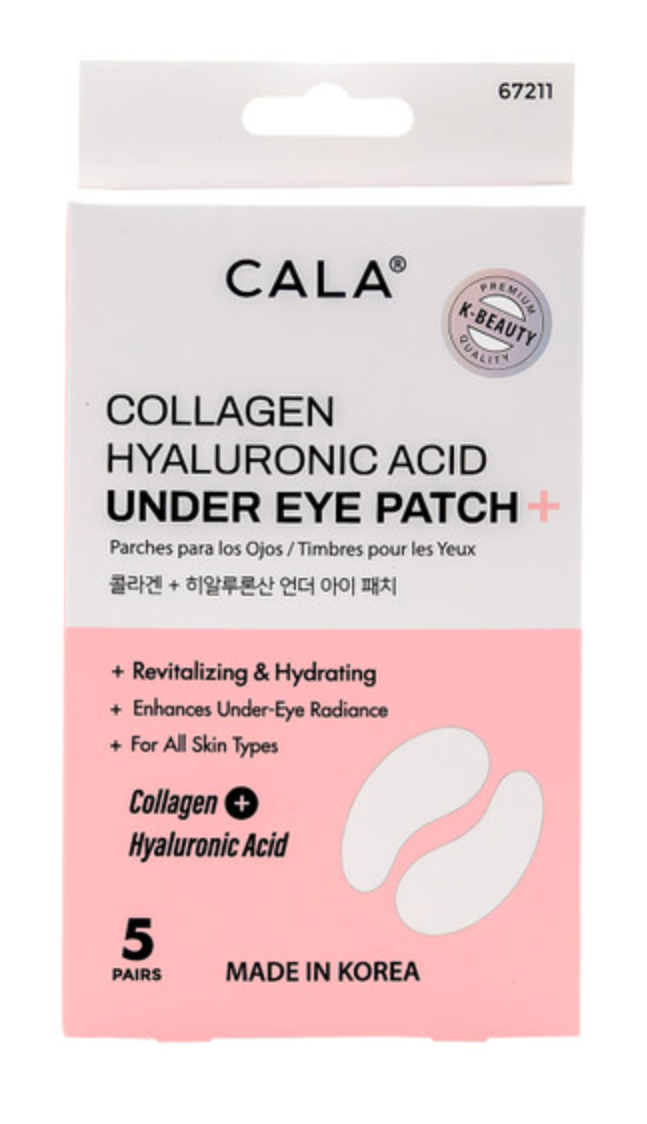 CALA- UNDER EYE PATCHES: COLLAGEN & HYALURONIC ACID- 6PCS