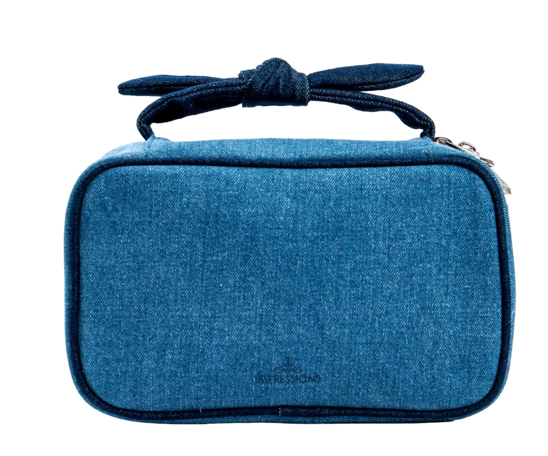 IMPRESSIONS VANITY - HELLO KITTY DENIM LAYERED MAKEUP BAG (1PC)