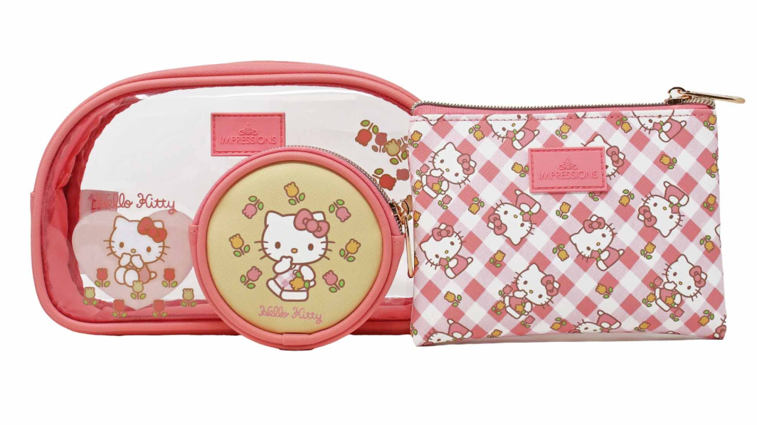 IMPRESSIONS VANITY - HELLO KITTY 3PC MAKEUP BAG SET (1PC)