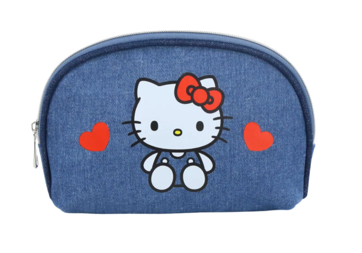 IMPRESSIONS VANITY - HELLO KITTY DENIM 3PC MAKEUP BAG SET (1PC)