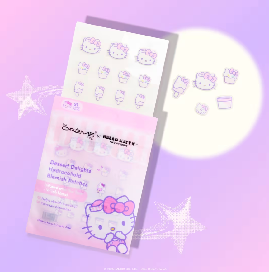 THE CREME SHOP X HELLO KITTY - DESERTS DELIGHTS HYDROCOLLOID BLEMISH PATCHES- 1 PACK (6PC)