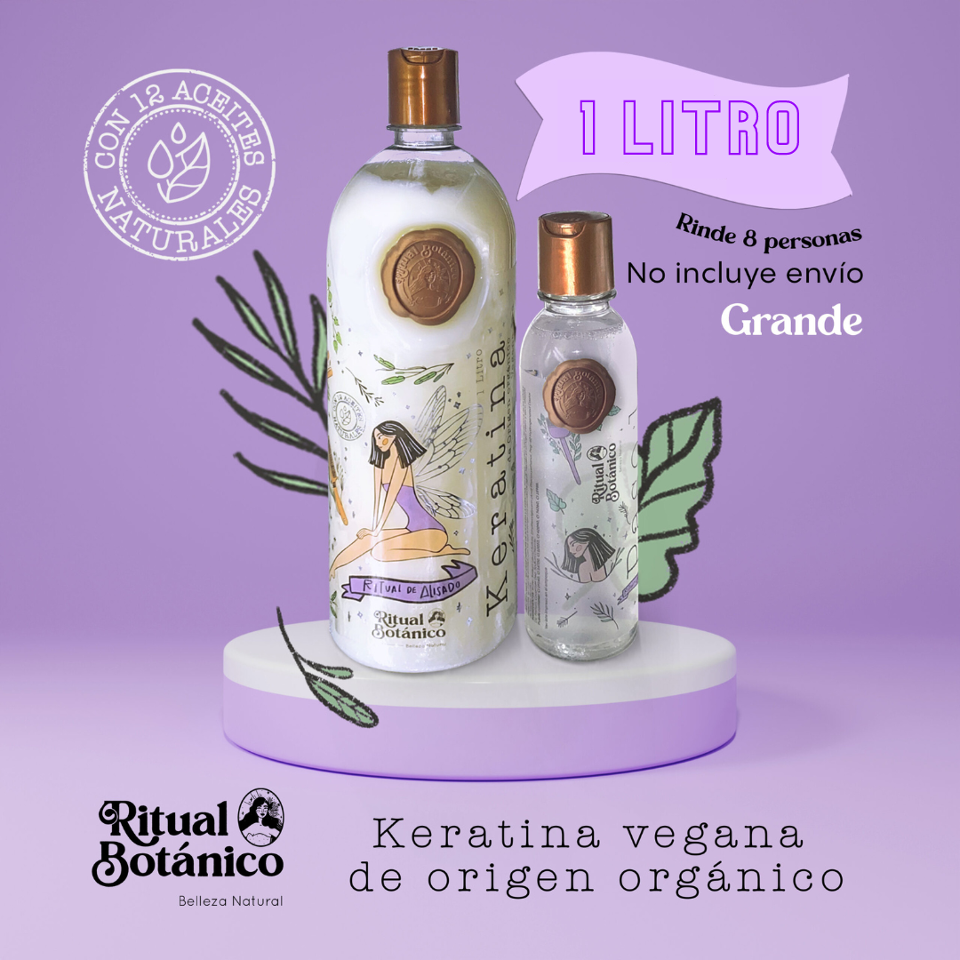 RITUAL BOTANICO  - KERATINA PARA ALIZADO PERMANENTE (SET KERATINA Y SHAMPOO) 1000 ML (1PC)