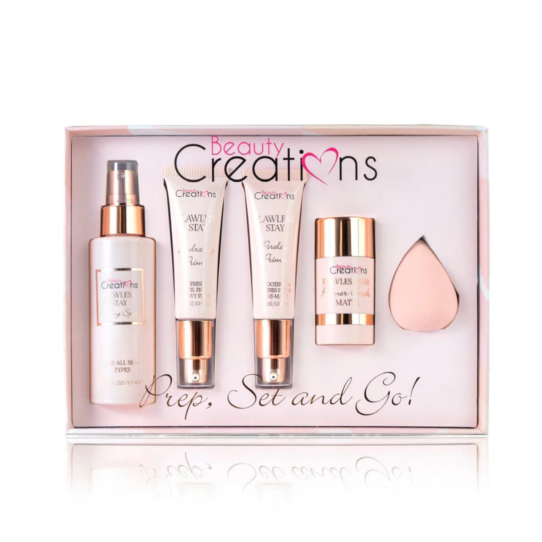 BEAUTY CREATIONS- PREP,SET & GO- FLAWLESS STAY PREP AND PRIMER SET- 1PC