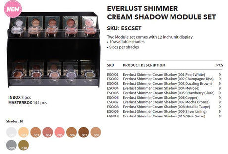 MOIRA - EVERLUST SHIMMER CREAM SHADOW