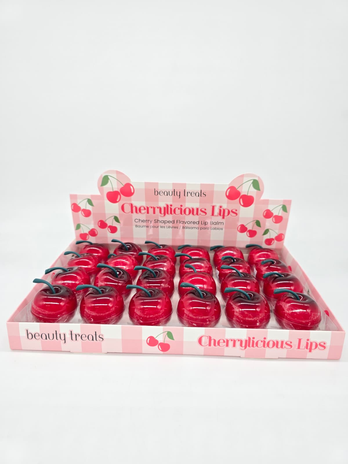 BEAUTY TREATS- CHERRYLICIOUS LIPS- LIP BALM- 24PC