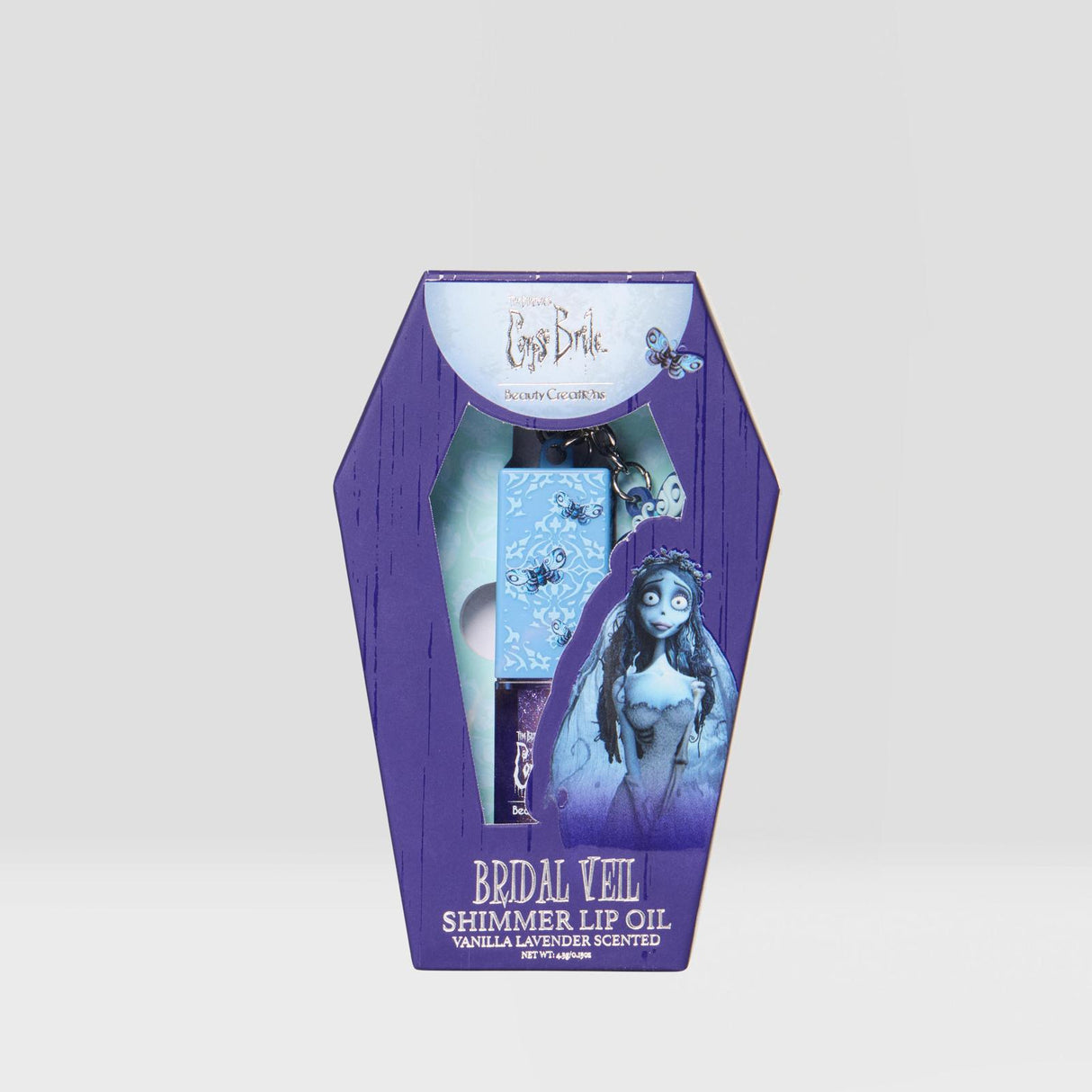 BEAUTY CREATIONS X TIM BURTON'S- CORPSE BRIDE VOL.2- BRIDAL VEIL- SHIMMER LIP OIL- 1PC