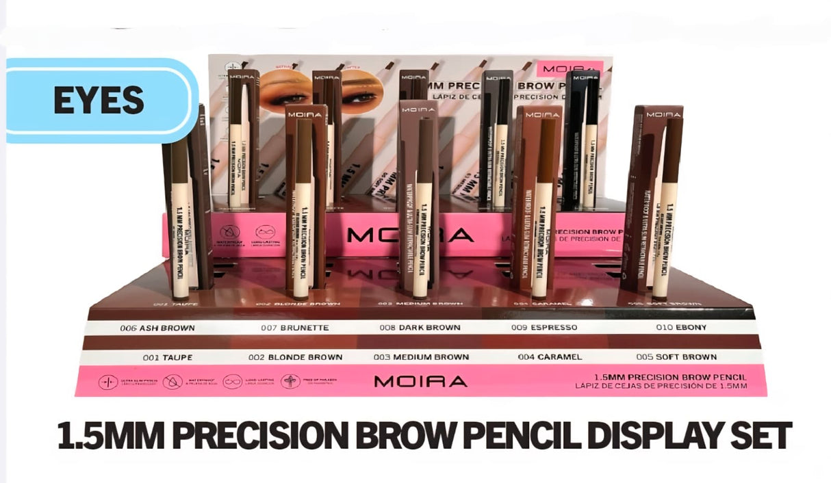 MOIRA- 1.5MM PRECISION BROW PENCIL- 30PCS DISPLAY CARDBORAD
