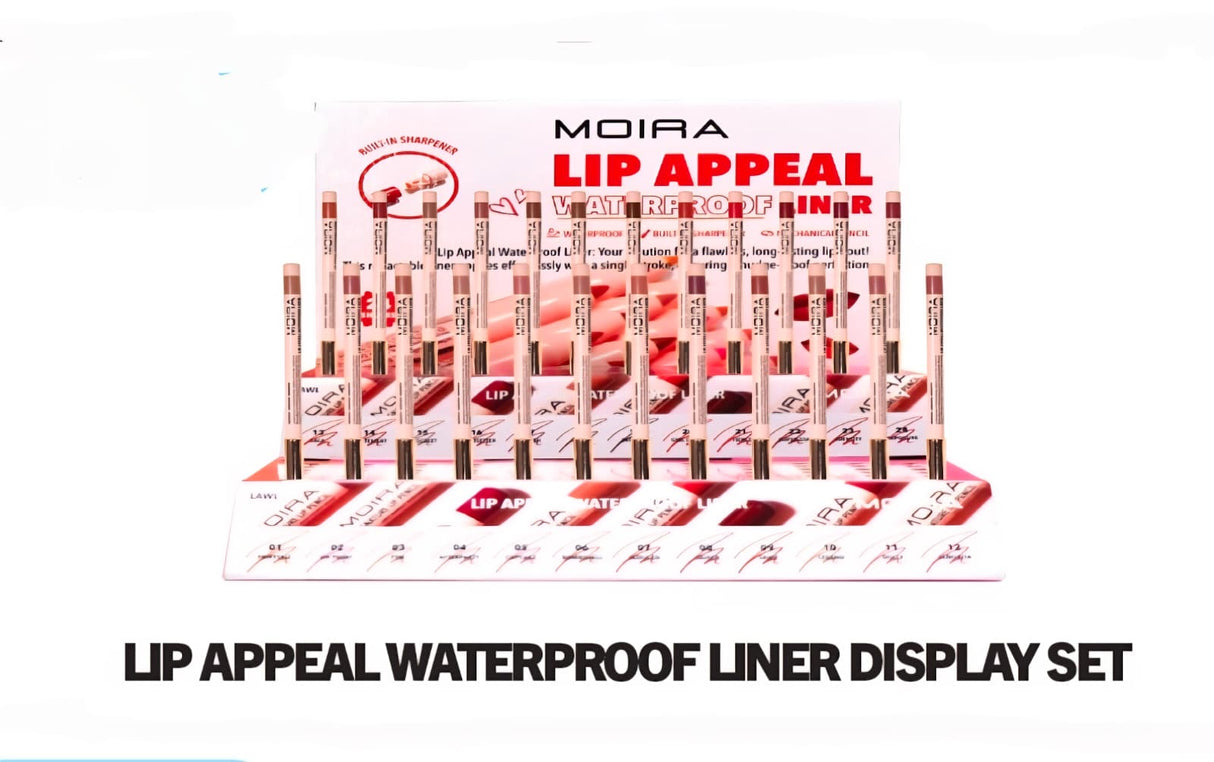 MOIRA- LIP APPEAL WATERPROOF LINER - FULL DISPLAY