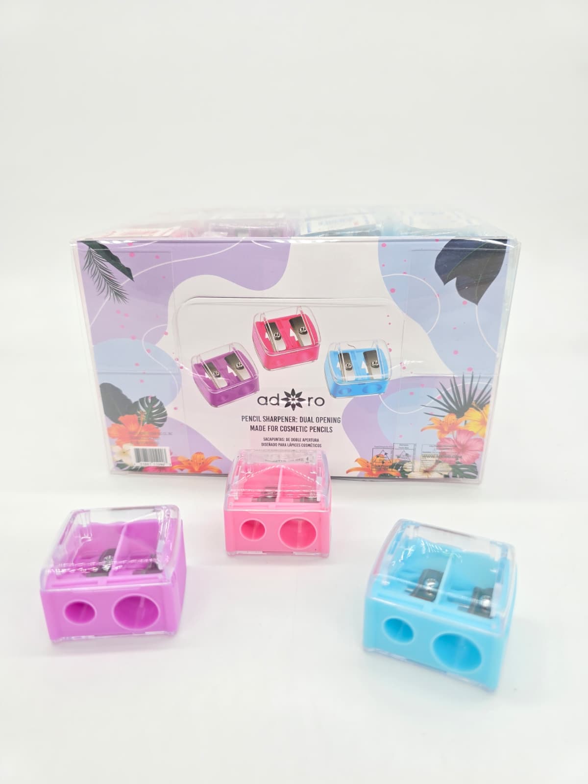 ADORO- DUAL PENCIL SHAPENERS- 48PCS BOX