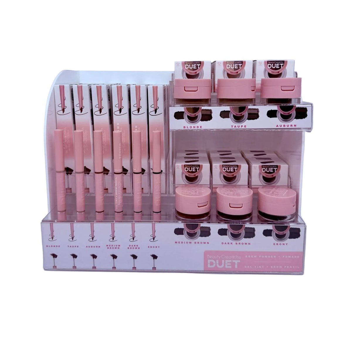 BEAUTY CREATIONS - DUET BROW PENCIL + BROW POD FULL ACRYLIC DISPLAY