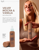 BLEST - VELVET MOCHA & VAINILLA - HAIR & BODY FRAGRANCE MIST- (1PC)