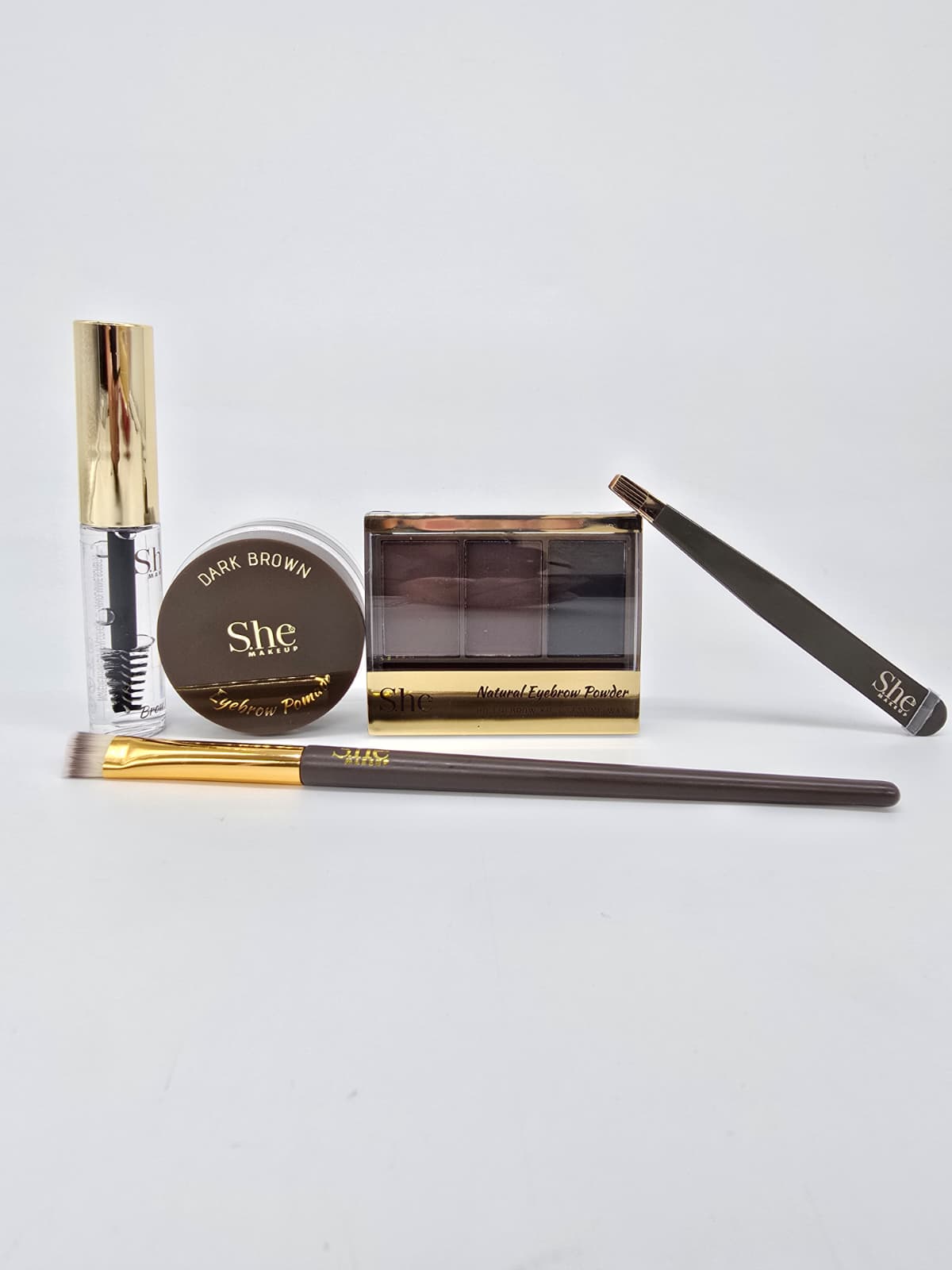 S.HE MAKEUP- EXQUISITE EYEBROW KIT 5 IN 1- (1PC)