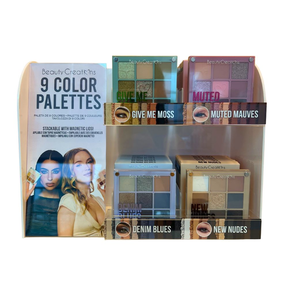 BEAUTY CREATIONS - 9 COLOR MAGNETIC PALETTES - DISPLAY - (1PC)