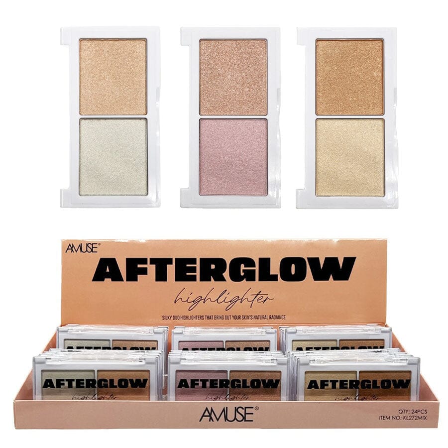 AMUSE -AFTERGLOW - SILKY DUO HIGHLIGHTER - DISPLAY (24PC)