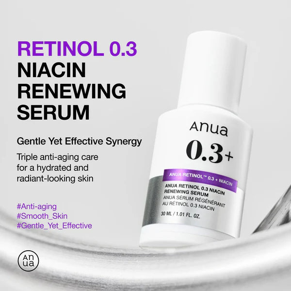 ANUA - NANO RETINOL 0.3% + NIACIN RENEWING SERUM - (1PC)