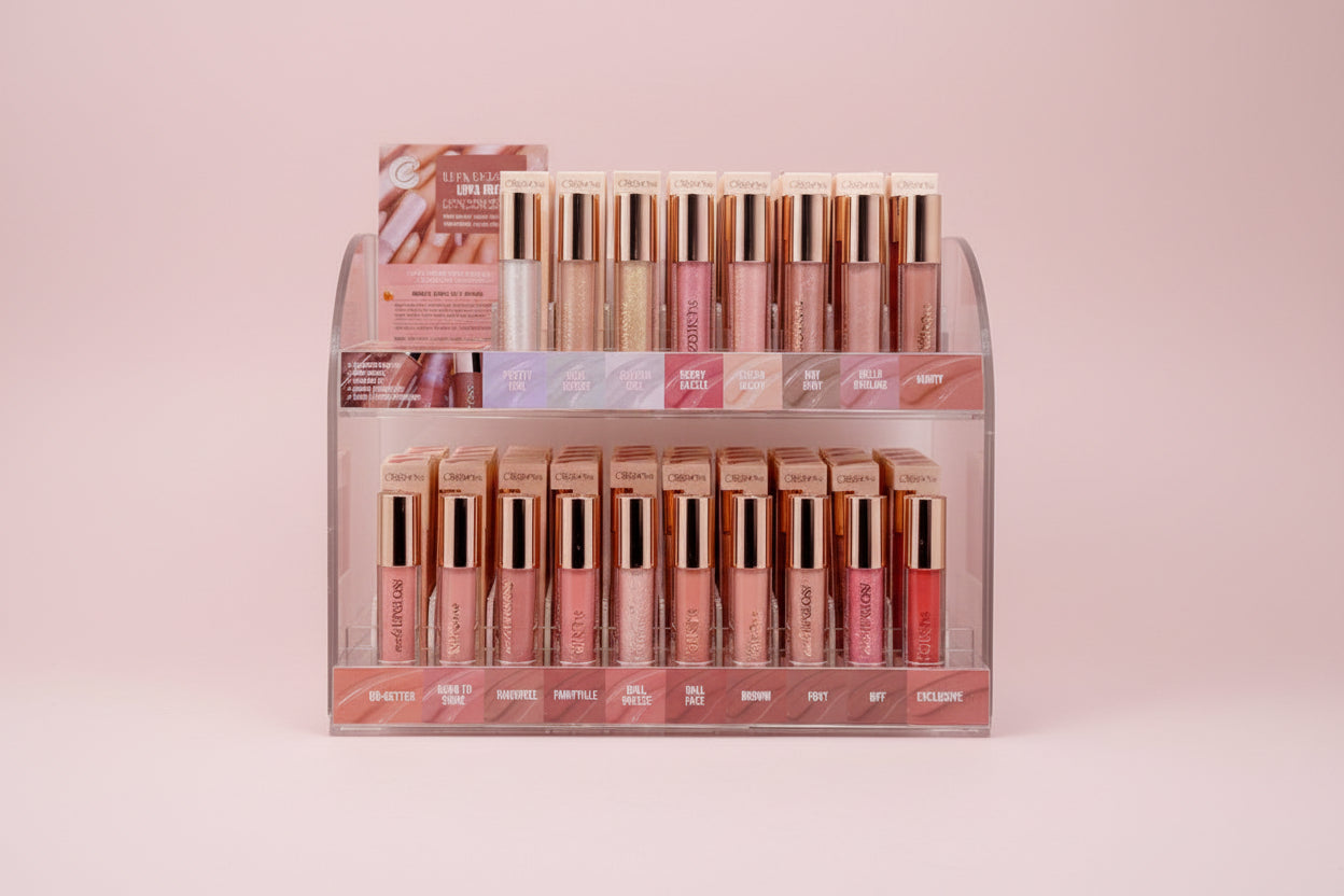 BEAUTY CREATIONS- ULTRA DAZZLE- LIP GLOSS- 108PCS +18 FREE TESTERS