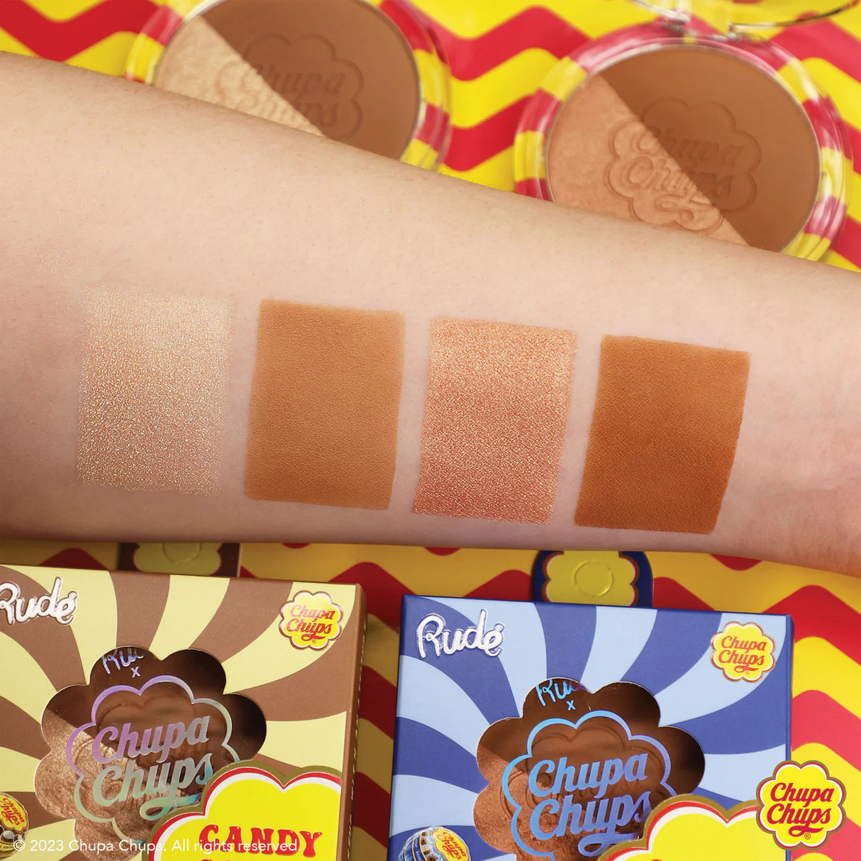 RUDE-CHUPA CHUPS CANDY COMBO - HIGHTLIGHT BRONZER- 1PC