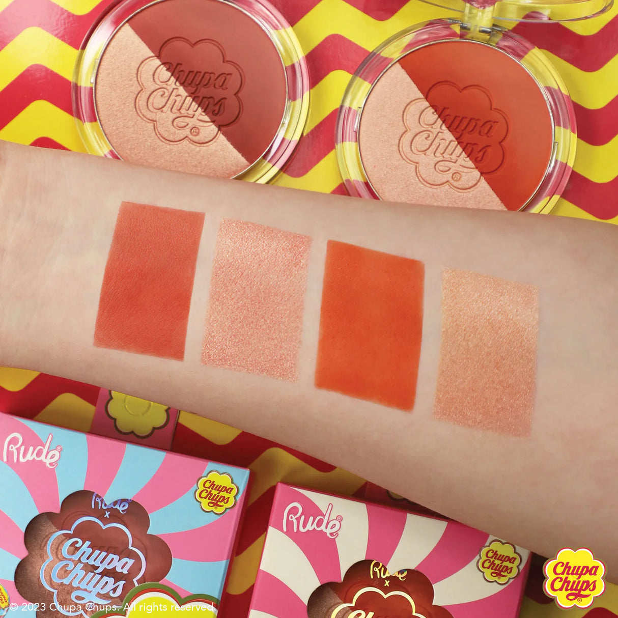 RUDE- CHUPA CHUPS CANDY COMBO- HIGHTLIGHT+BLUSH- 1 PC