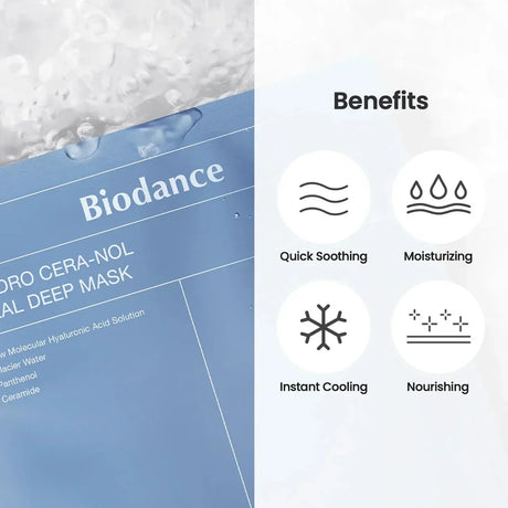 BIODANCE - HYDRO CERA-NOL REAL DEEP MASK - 1PACK (4 SHEET MASKS)