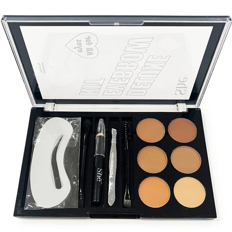 S.HE MAKEUP- DELUXE EYEBROW KIT- 12PCS