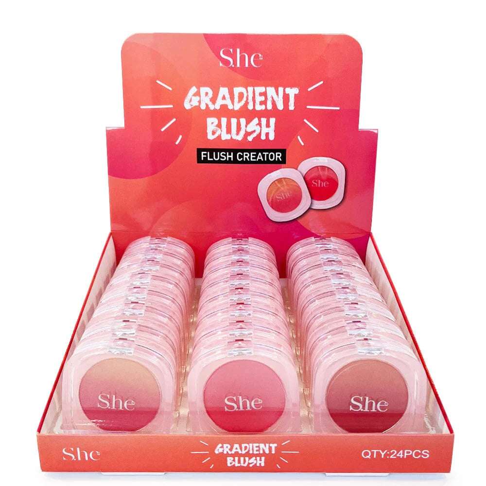 S.HE MAKEUP- GRADIENT BLUSH- 24PCS