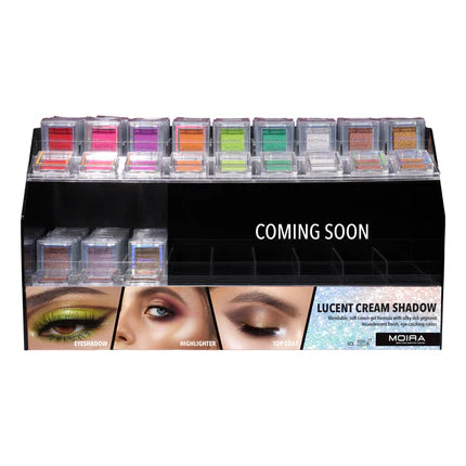 MOIRA- LUCENT CREAM SHADOW COMPLETE DISPLAY-(150PCS)+TESTERS