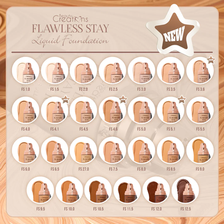 BEAUTY CREATIONS - FLAWLESS STAY FOUNDATION - DISPLAY