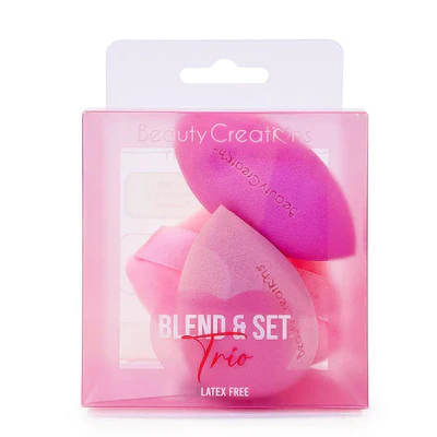 BEAUTY CREATIONS - BLEND & SET TRIO LATEX FREE (12PC)