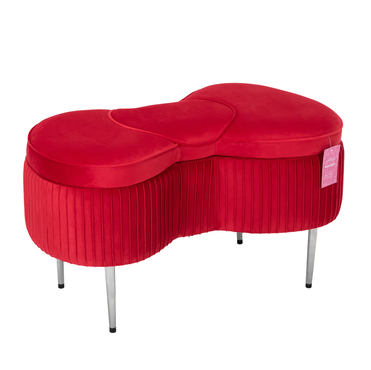 IMPRESSIONS VANITY - BOW STORAGE BENCH - RED (1PC)