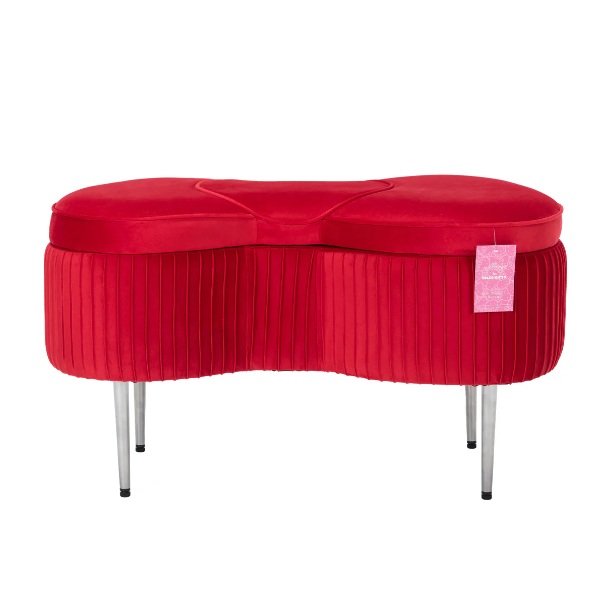 IMPRESSIONS VANITY - BOW STORAGE BENCH - RED (1PC)