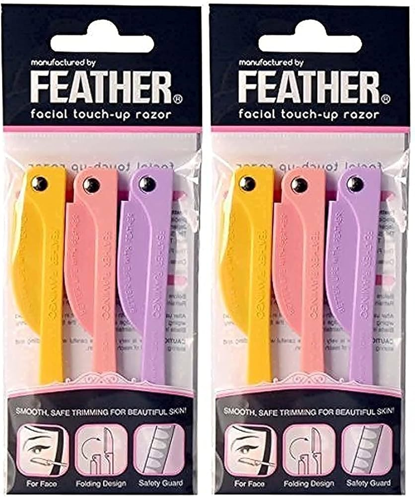 FEATHER -FACIAL TOUCH UP RAZOR -BOX 12PCS