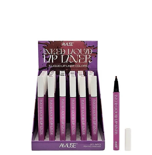 AMUSE -  INKED LIQUID LIP LINER - LIQUID LIP LINER COLORS - DISPLAY (36PCS)
