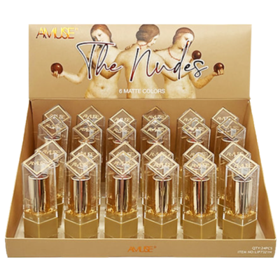 AMUSE - THE NUDES - LIPSTICKS 6 MATTE COLORS - DISPLAY(24PCS)