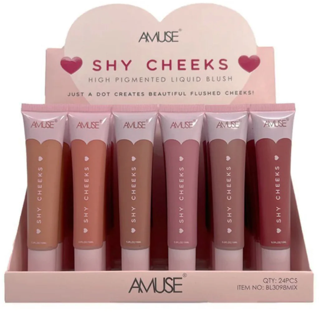 AMUSE -  SHY CHEEKS HIGH PIGMENT LIQUID BLUSH - DISPLAY (24 PCS)