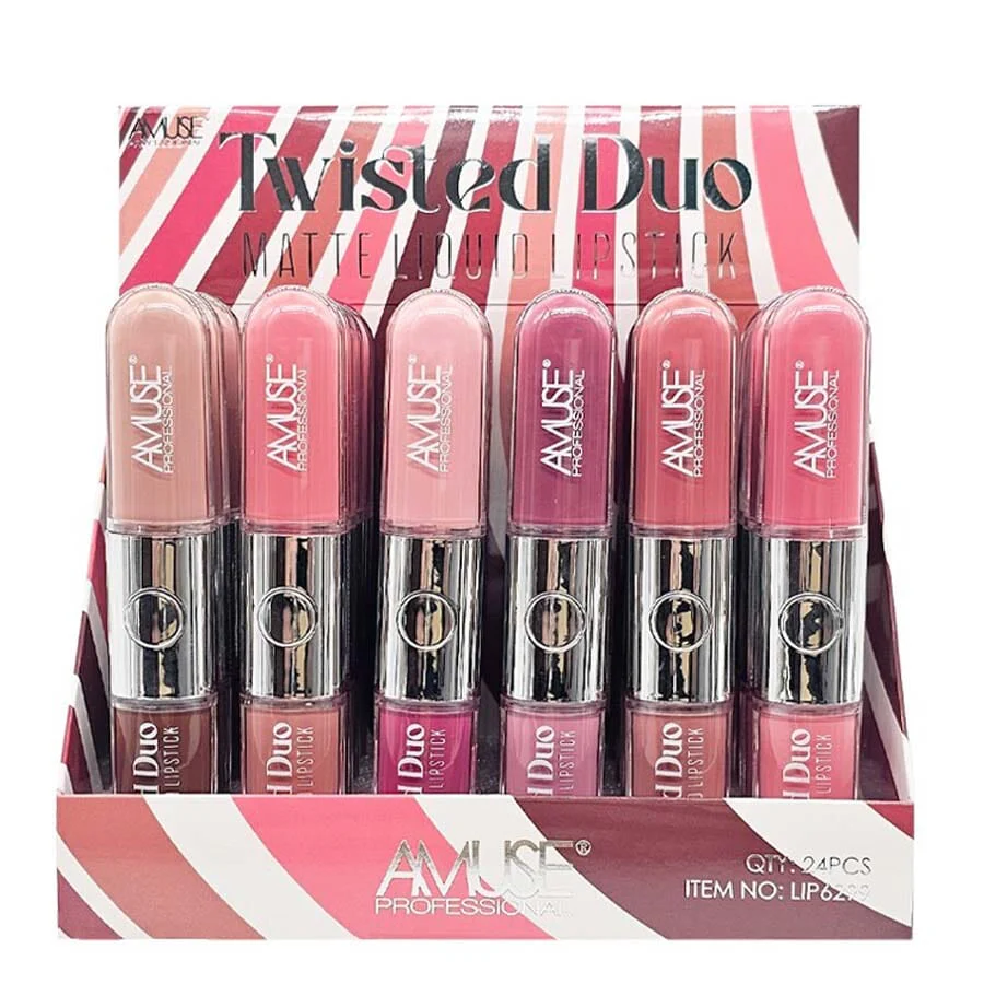 AMUSE - TWISTED DUO - MATTE LIQUID LIPSTICK - DISPLAY(24PCS)