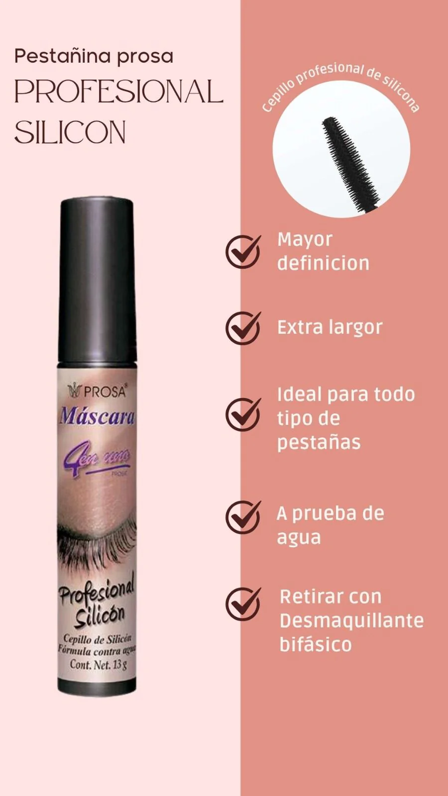 PROSA - PROFESSIONAL SILICONE MASCARA (6PCS)