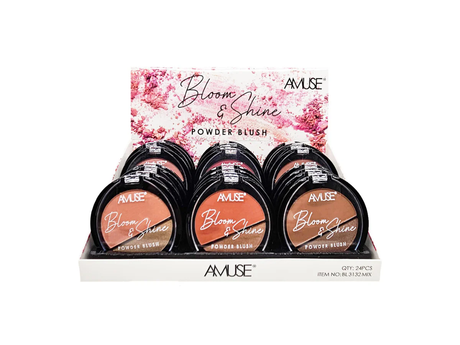 AMUSE- BLOOM AND SHINE- POWDER BLUSH- 24PCS