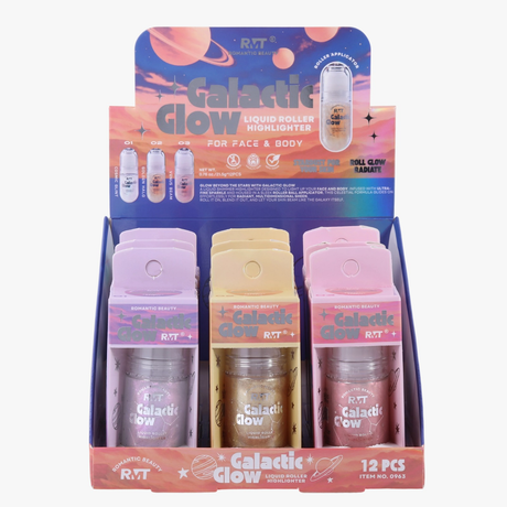 ROMANTIC BEAUTY - GALAXY GLOW - LIQUID ROLLER HIGHLIGHTER - DISPLAY (12PCS)