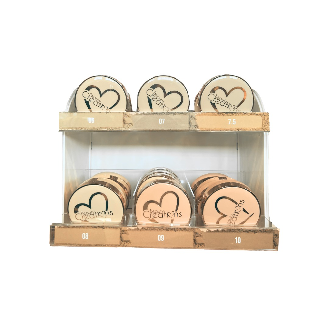BEAUTY CREATIONS -  FACE POWDER PRO TABLE DISPLAY - (6PCS) PER COLOR PLUS TESTER