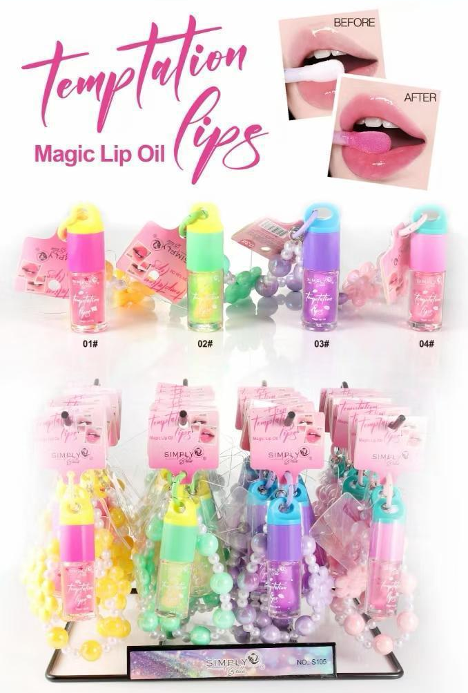 SIMPLY BELLA - TEMPTATION LIPS -  MAGIC LIP OIL (32PCS)