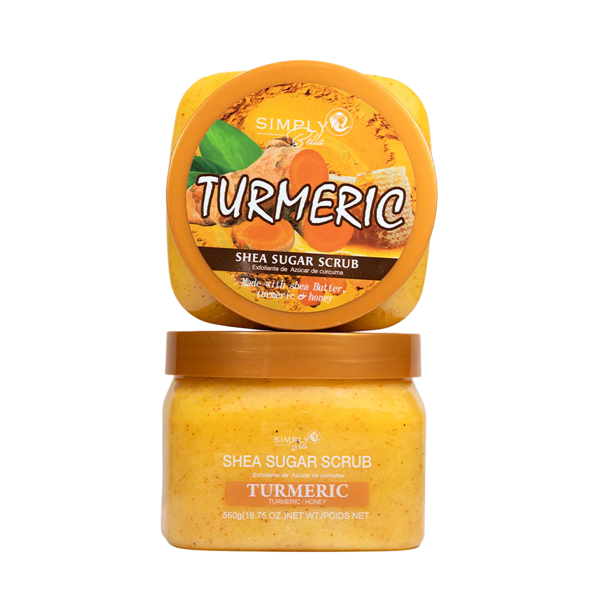 SIMPLY BELLA - TURMERIC -  SHEA SUGAR SCRUB - FACE & BODY - (1PC)