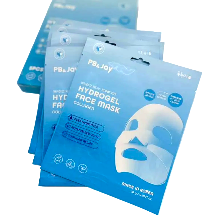PB & JAY -  HYDROGEL FACE MASK - KOREAN PRODUCT - 1 BOX(5 MASK)