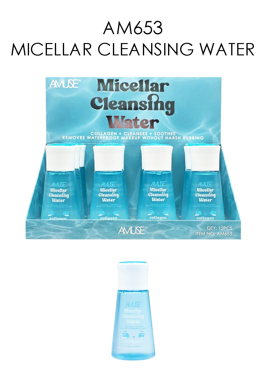 AMUSE - MICELLAR CLEANSING WATER - DISPLAY(12PCS)