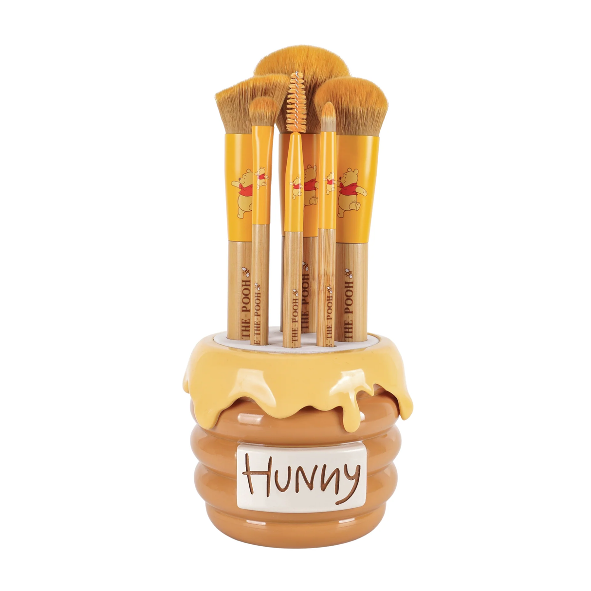 IMPRESSIONS VANITY - WINNIE THE POOH ''HUNNY'' 6 PIECES MAKEUP BRUSH SET - (1PC)