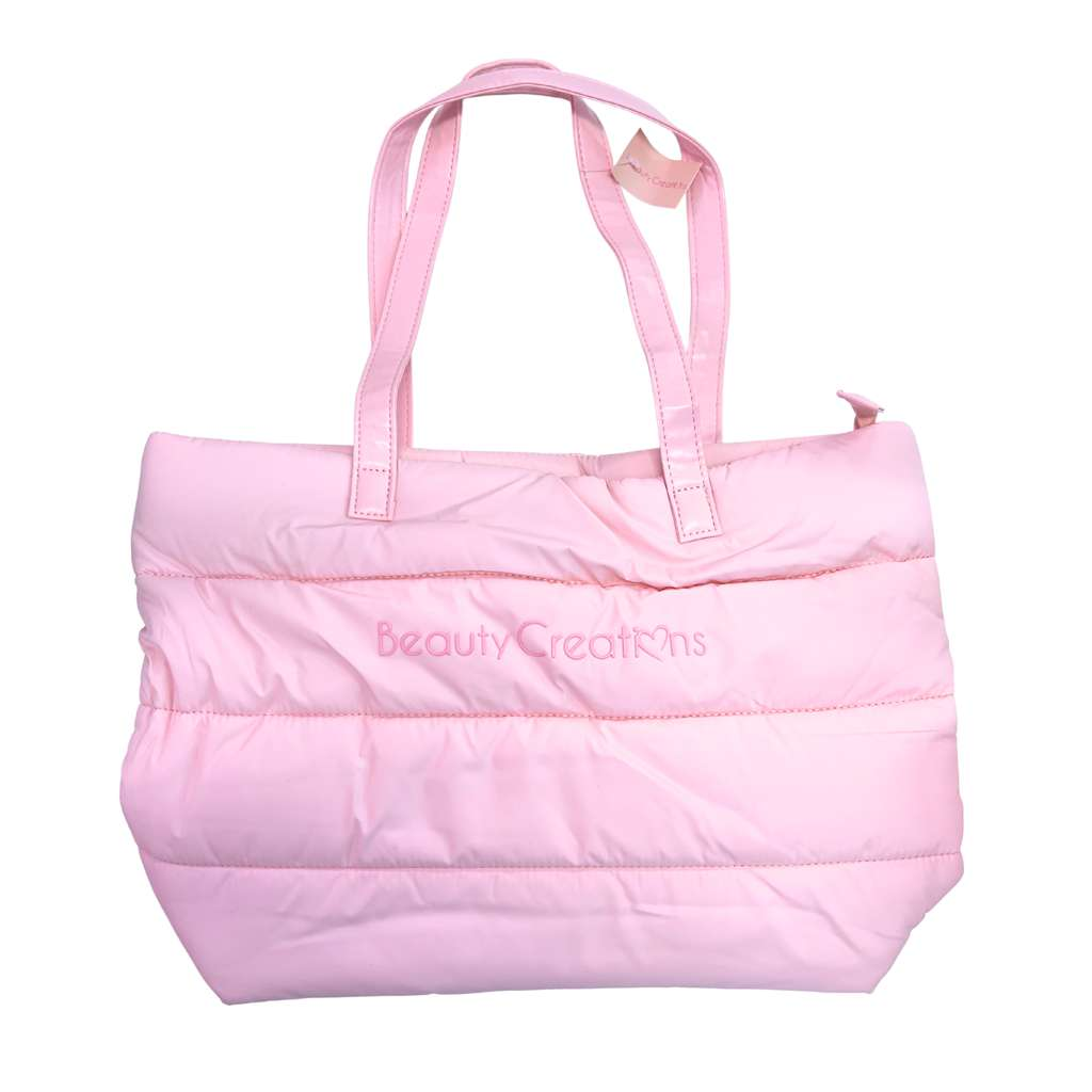BEAUTY CREATIONS -  QUILTED TOTE BAG PINK - (1PC)